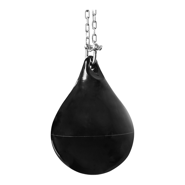 30L aqua punching bag with D-shackle and chain for boxing and martial arts training from Online Fitness Depot.
