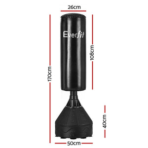 Everfit boxing punching bag stand, 170cm tall, for home gym boxing and martial arts training, with sturdy metal frame.
