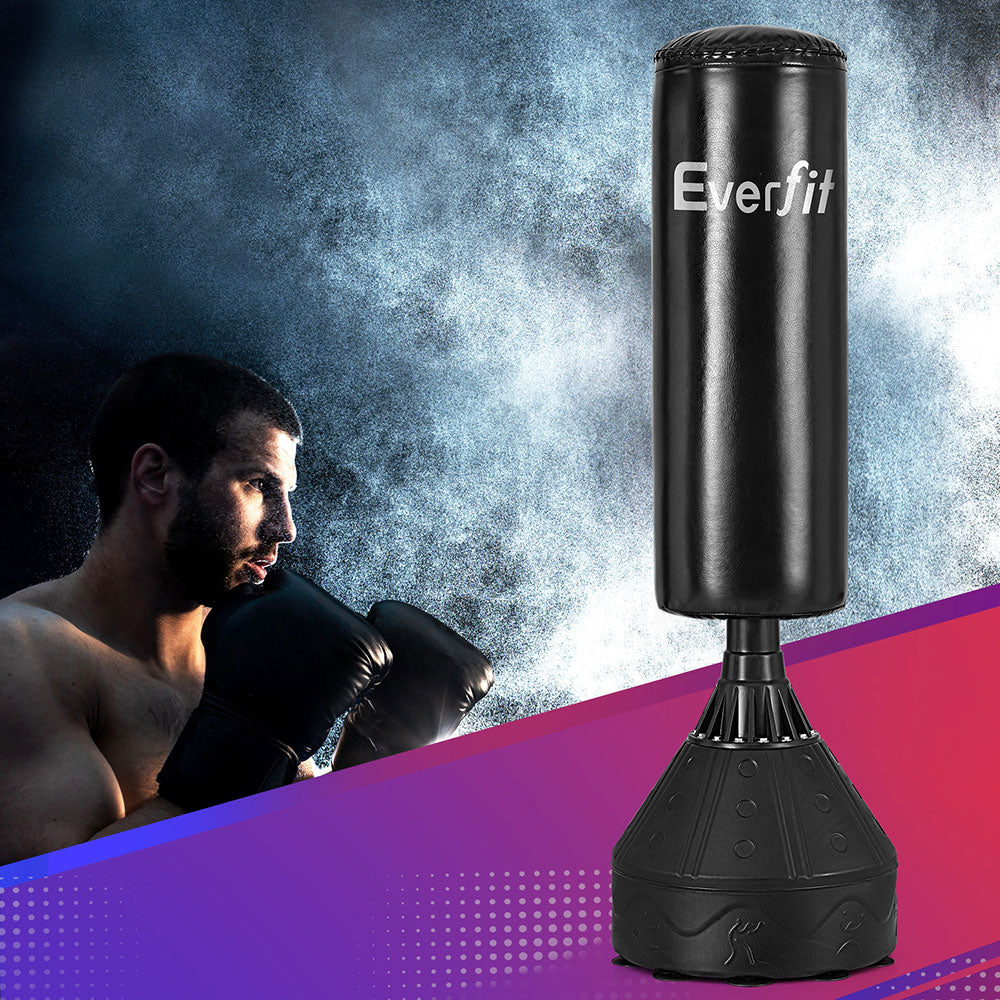 Everfit boxing punching bag stand, 170cm tall, for home gym boxing and martial arts training, with sturdy metal frame.