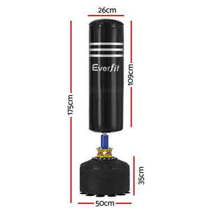 Everfit boxing punching bag stand, 175cm tall, for home gym boxing and martial arts training, with a sturdy metal frame.