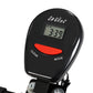 Black Everfit spin bike with flywheel for indoor cycling, featuring a sturdy frame and adjustable seat for home gym workouts.