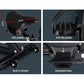 Black Everfit spin bike with digital display, adjustable seat, and flywheel for indoor cycling workouts at home.