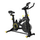 Black Everfit spin bike from Online Fitness Depot with digital display and Bluetooth connectivity for cardio workouts.