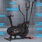 Everfit 5-in-1 exercise bike and elliptical cross trainer for home gym, black with digital display and adjustable seat