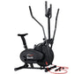 Black Everfit 5-in-1 elliptical cross trainer for indoor home gym, featuring adjustable handles and digital display for cardio workouts.