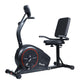 Black magnetic recumbent exercise bike from Online Fitness Depot with adjustable resistance levels for indoor cardio workouts.