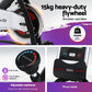 Online Fitness Depot 15kg flywheel spin bike for home gym, featuring a sturdy build and 120kg capacity for effective indoor exercise