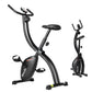 Black Everfit folding exercise bike with magnetic resistance, compact indoor cycling bike for cardio workouts.