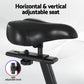 Black Everfit Air Bike dual action exercise bike for cardio workouts, featuring handlebars and adjustable seat for home gym fitness.