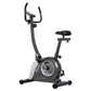 Everfit magnetic upright exercise bike with digital monitor, black and green design for home gym cardio workouts.
