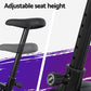 Everfit magnetic upright exercise bike with adjustable seat and digital display, suitable for home gym cardio workouts.