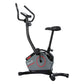 Black Everfit magnetic upright exercise bike with adjustable resistance levels, digital display, and padded seat for home gym cardio workouts.