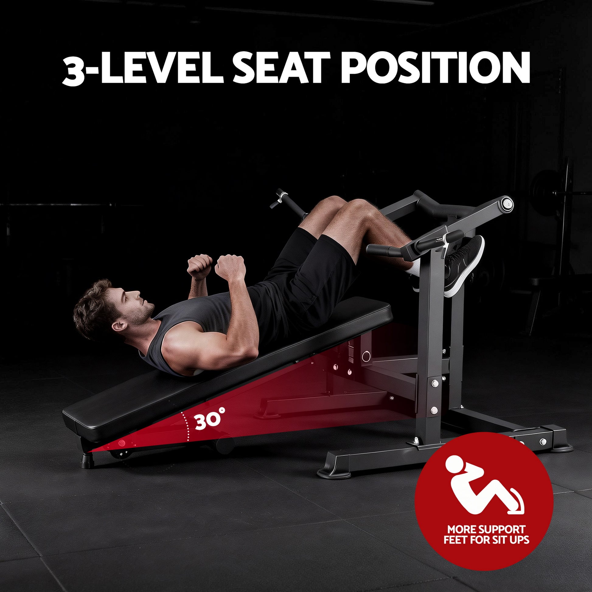 Black Everfit Chest Press Machine with folding design, independent arms, and padded seat for home gym workouts.