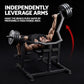 Black Everfit Chest Press Machine with independent arms, folding home gym equipment for strength training, by Online Fitness Depot.