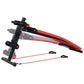 Foldable Everfit weight bench for sit-ups and presses, black metal frame, padded seat, suitable for home gym workouts.