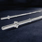 Everfit 168cm barbell bar with weight plates and dumbbells for gym and fitness exercises, featuring a sturdy design and chrome finish.