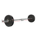 Everfit 18kg barbell set with weight plates and lifting bench, ideal for strength training and gym workouts.