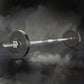 Everfit 18kg barbell set with weight plates and bar, suitable for gym exercises, on a lifting bench by Online Fitness Depot