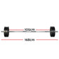 Everfit 48kg barbell set with weight plates on a 168cm bar, suitable for gym and weightlifting exercises.