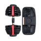 Pair of Everfit 24kg adjustable dumbbell weight plates for home gym, shown with black handles and clear weight markings