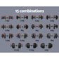 Pair of adjustable Everfit 24kg dumbbell weight plates from Online Fitness Depot for home gym workouts.