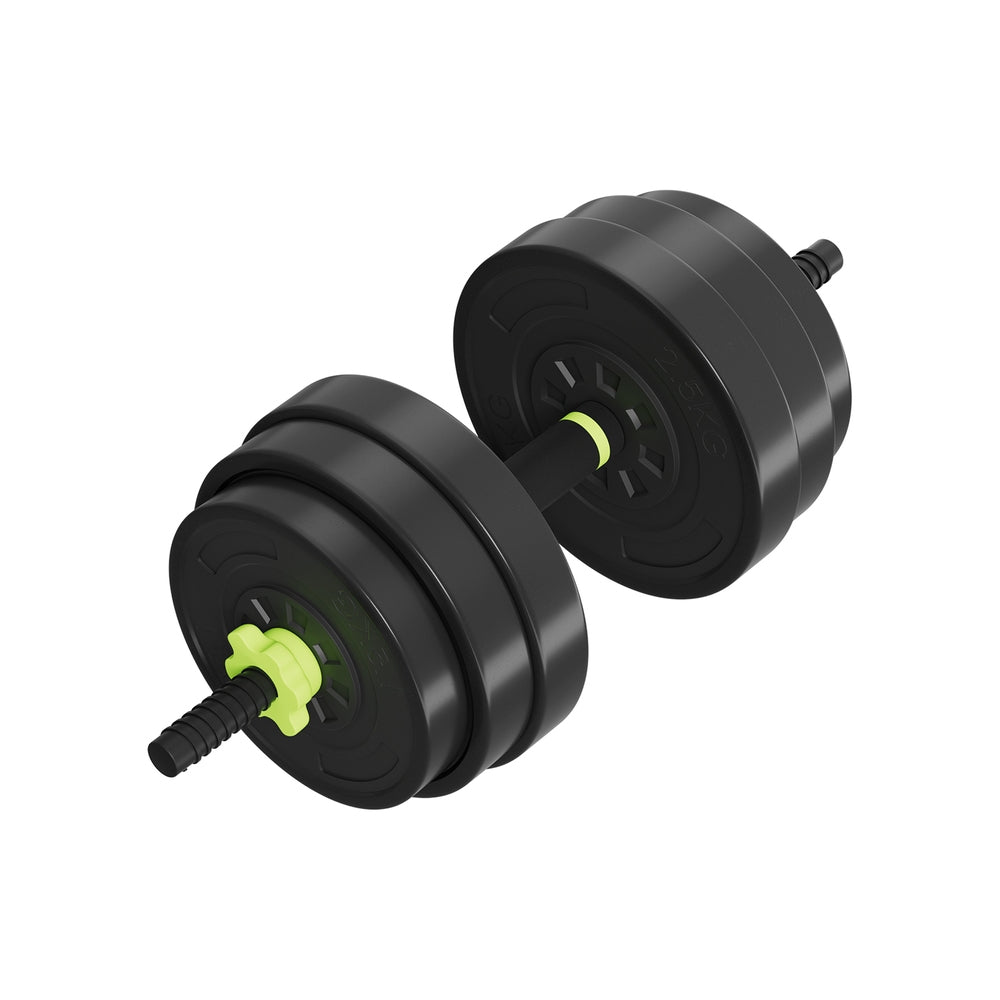 Everfit 25kg adjustable dumbbells set with weight plates and barbells for gym and fitness training, from Online Fitness Depot