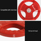 Red Everfit 15kg Olympic weight plates for dumbbell and barbell exercises, designed for home gym strength training.