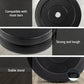 Everfit 80kg barbell weight plates for gym and fitness, black metal with numbered weight markings, standard size for home weightlifting