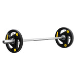 Everfit 16kg dumbbell and barbell set with plates, 120cm length, ideal for home gym weight lifting and strength training.