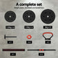 Everfit 40kg adjustable dumbbells set with weight plates and barbells for gym and fitness workouts.
