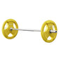 Everfit 46kg yellow dumbbell barbell with plates, 120cm weightlifting bar for home gym and fitness training