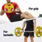 Yellow 46kg Everfit dumbbell barbell with plates, 120cm length, for weight lifting in home gym, by Online Fitness Depot.