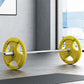 Yellow Everfit 46kg 120cm dumbbell barbell with weight plates for home gym weightlifting and strength training.