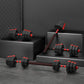 Everfit 20kg adjustable dumbbell barbell set with weight plates for home workout, fitness, and strength training.