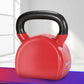 Red 24kg Everfit kettlebell for weightlifting and home gym workouts, featuring a durable handle and compact design.