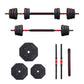 Everfit 40kg adjustable dumbbell and barbell set with weight plates for home workout, fitness, and strength training.