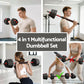 Everfit 40kg adjustable dumbbell and barbell set with weight plates for home workout, fitness, and strength training.