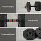 Everfit 40kg adjustable dumbbell and barbell set with weight plates, ideal for home workout and strength training.