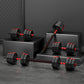Everfit 40kg adjustable dumbbell barbell set with weight plates for home workout, fitness, and strength training.