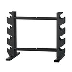 Online Fitness Depot Everfit dumbbell and kettlebell rack with 200kg capacity, home gym storage for free weights and strength training.