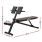 Adjustable Everfit Roman Chair weight bench for strength training and preacher curls, black color, suitable for gym workouts.