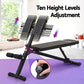 Black Everfit Roman Chair adjustable weight bench for strength training and preacher curls, suitable for gym and fitness workouts.
