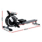 Everfit 16 Level Magnetic Rowing Machine in black with digital display and app connectivity for home fitness workouts.
