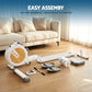 White Everfit magnetic rowing machine with digital display for home exercise, quiet gym equipment suitable for cardio workouts.