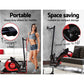 Red Everfit rowing machine with magnetic resistance, ideal for home gym cardio workouts, featuring a sleek design and adjustable settings.