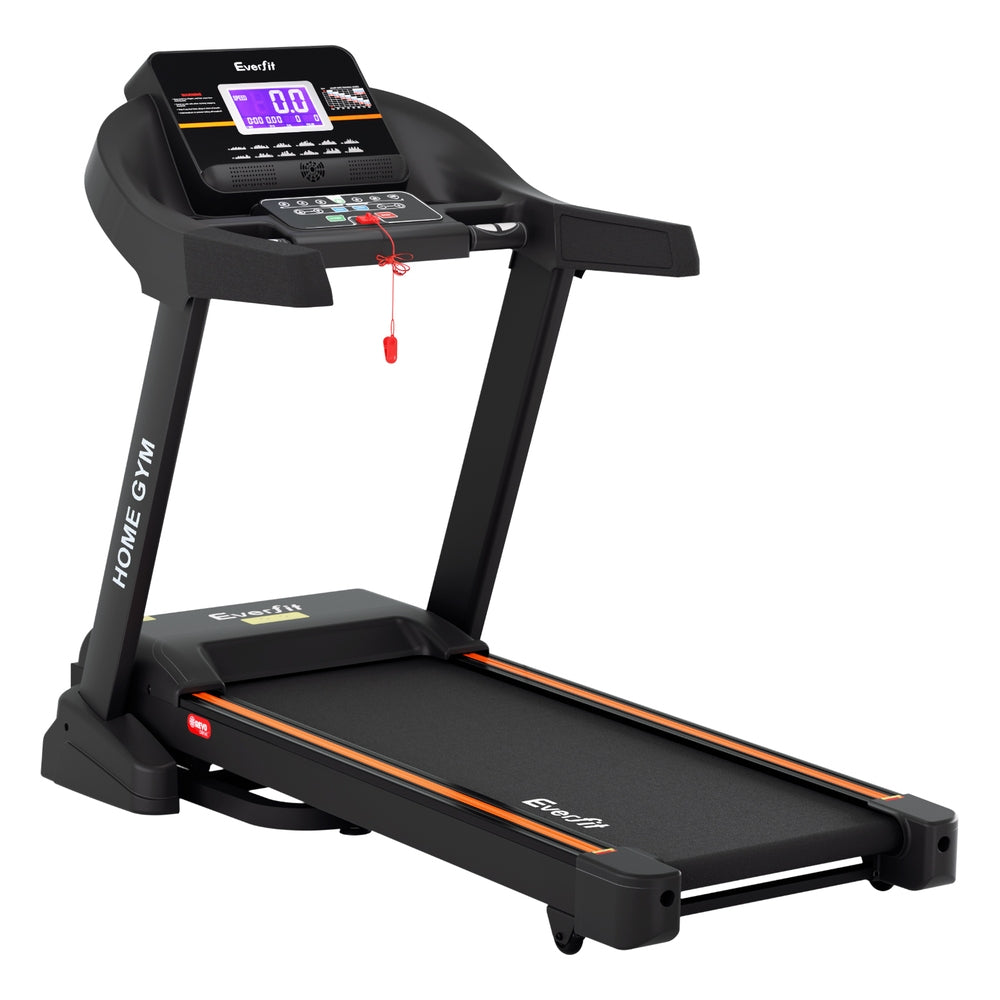 Everfit electric treadmill with auto incline, 490mm belt, ideal for home gym and fitness workouts by Online Fitness Depot