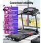 Everfit electric treadmill with auto incline, 520mm width, for home gym workouts, featuring a sturdy frame and digital control panel.
