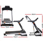 Everfit electric treadmill with auto incline, 480mm width, for home gym fitness exercise, by Online Fitness Depot