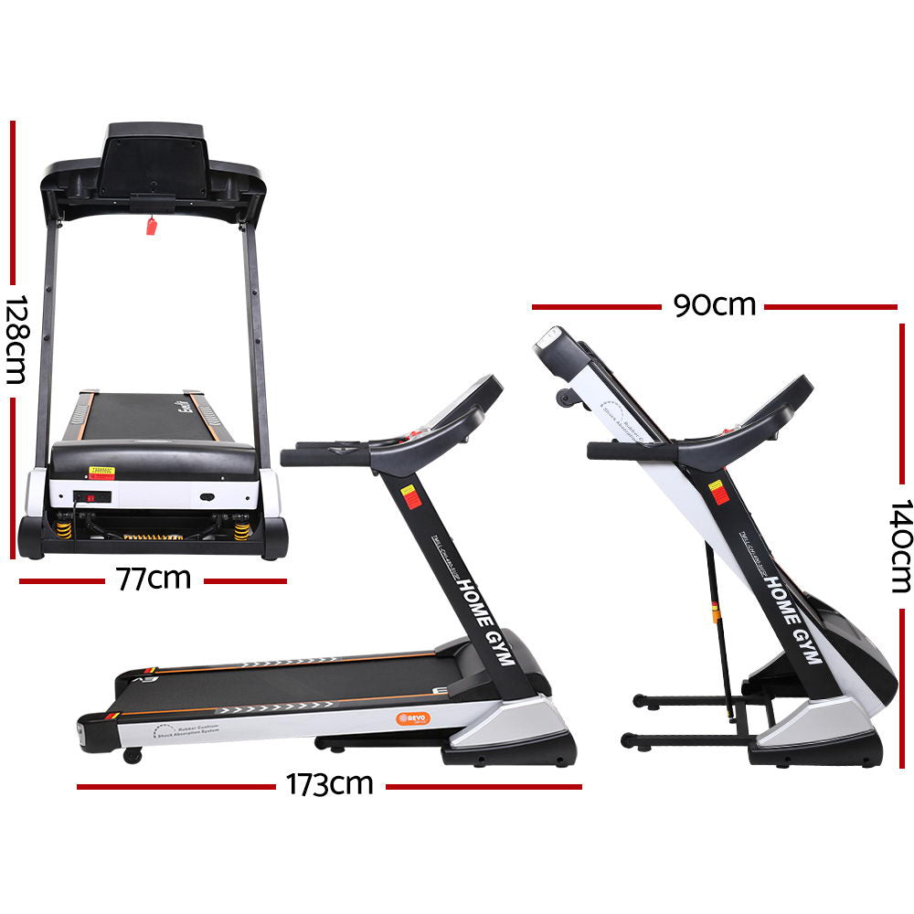 Everfit electric treadmill with auto incline, 480mm width, for home gym fitness exercise, by Online Fitness Depot