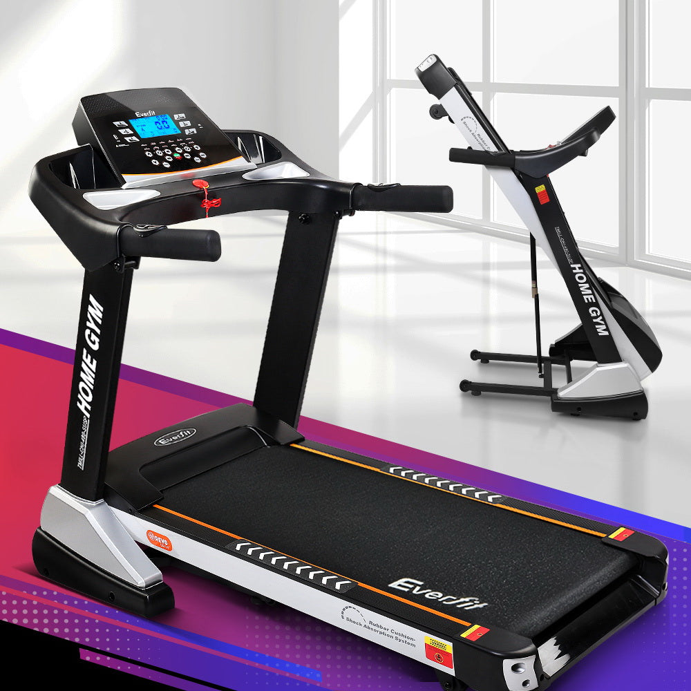 Everfit electric treadmill with auto incline, 480mm belt, suitable for home gym and fitness exercises, by Online Fitness Depot